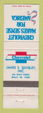 Matchbook Cover - Chevrolet James Quigley Bally PA