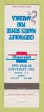 Matchbook Cover - Chevrolet Pete Keisler Saluda SC