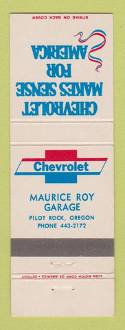 Matchbook Cover - Chevrolet Maurice Roy Garage Pilot Rock OR