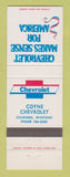 Matchbook Cover - Chevrolet Coyne Escanaba MI