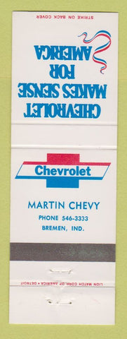 Matchbook Cover - Chevrolet Martin Bremen IN