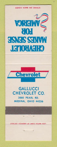 Matchbook Cover - Chevrolet Gallucci Medina OH