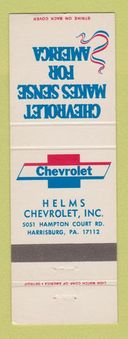 Matchbook Cover - Chevrolet Helms Harrisburg PA