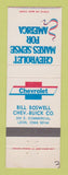 Matchbook Cover - Chevrolet Bill Boswell Buick Leon IA