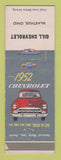 Matchbook Cover - 1952 Chevrolet Gill McArthur OH WEAR