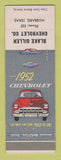 Matchbook Cover - 1952 Chevrolet Blake Gillen Hubbard TX