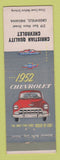 Matchbook Cover - 1952 Chevrolet Christian Greenfield IN