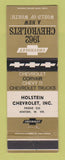 Matchbook Cover - 1962 Chevrolet Holstein Hinton WV
