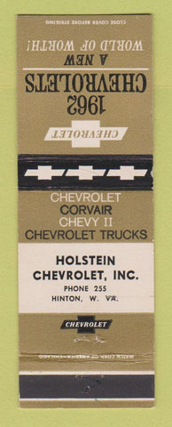 Matchbook Cover - 1962 Chevrolet Holstein Hinton WV