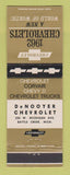 Matchbook Cover - 1962 Chevrolet DeNooyer Battle Creek MI