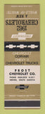 Matchbook Cover - 1962 Chevrolet Frost Hoven SD