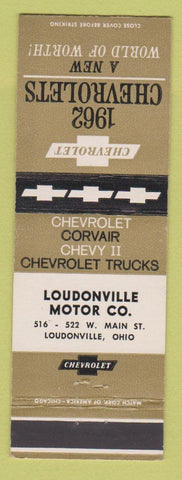 Matchbook Cover - 1962 Chevrolet Loudonville Motors OH