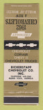 Matchbook Cover - 1962 Chevrolet Bickerstaf Buena Vista GA