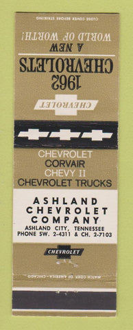 Matchbook Cover - 1962 Chevrolet Ashland City TN