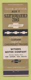 Matchbook Cover - 1962 Chevrolet Withers Motors Fort Sumner NM