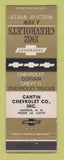 Matchbook Cover - 1962 Chevrolet Cantin Laconia NH