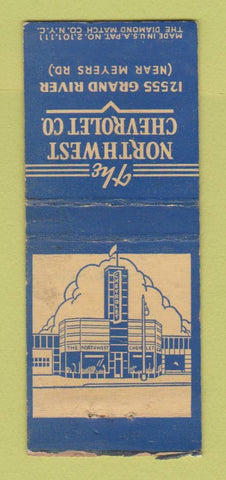 Matchbook Cover - Northwest Chevrolet BOBTAIL