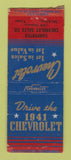 Matchbook Cover - 1941 Chevrolet Carpenter McAllen TX WEAR BOBTAIL
