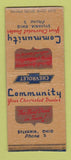 Matchbook Cover - Community Chevrolet Sylvania OH BOBTAIL
