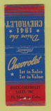 Matchbook Cover - 1941 Chevrolet Buick Fort Morgan Colorado WEAR BOBTAIL
