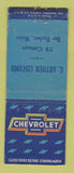 Matchbook Cover - G Arthur Liscomb Chevrolet Bar Harbor ME WEAR BOBTAIL