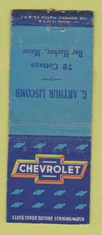 Matchbook Cover - G Arthur Liscomb Chevrolet Bar Harbor ME WEAR BOBTAIL