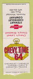 Matchbook Cover - 1964 Chevrolet Stewart Hernando MS BOBTAIL