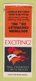 Matchbook Cover - 1966 Chevrolet Southern  WEAR BOBTAIL