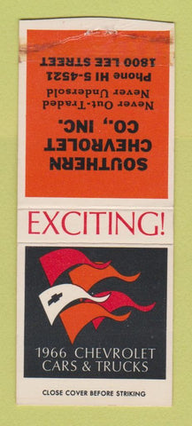 Matchbook Cover - 1966 Chevrolet Southern  WEAR BOBTAIL