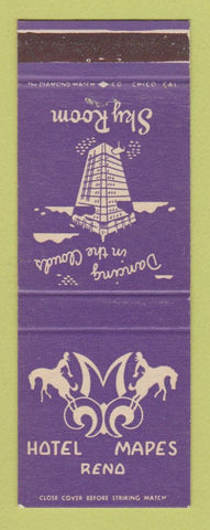 Matchbook Cover - Hotel Mapes Reno NV Casino