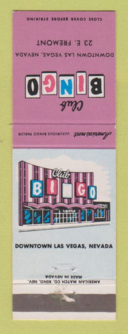 Matchbook Cover - Club Bingo Casino Las Vegas NV