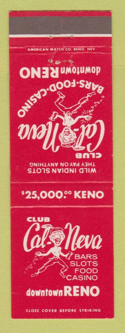 Matchbook Cover - Club Cal Neva Reno NV Casino Indian
