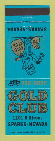 Matchbook Cover - Gold Club Casino Sparks NV