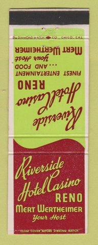 Matchbook Cover - Riverside Hotel Casino Reno NV