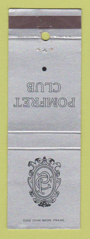 Matchbook Cover - Pomfret Club WEAR