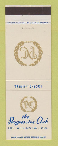 Matchbook Cover - Progressive Club of Atlanta GA