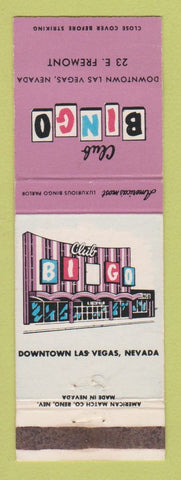 Matchbook Cover - Club Bingo Casino Las Vegas NV
