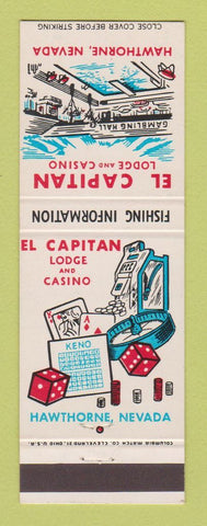 Matchbook Cover - El Capitan Lodge Casino Hawthorne NV