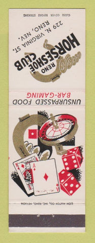 Matchbook Cover - Horseshoe Club Casino Reno NV