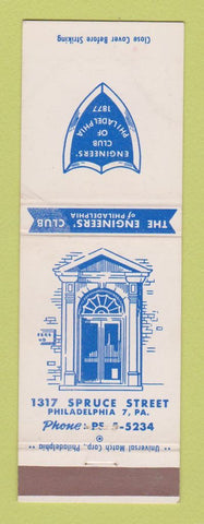 Matchbook Cover - Engineers' Club of Philadelphia PA WEAR