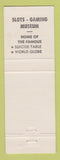 Matchbook Cover - Domenic's Delta Saloon Restaurant Virginia City NV