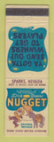 Matchbook Cover - Dick Graves' Nugget Casino Sparks NV