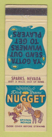 Matchbook Cover - Dick Graves' Nugget Casino Sparks NV