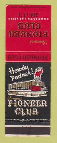 Matchbook Cover - Pioneer Club Casino Las Vegas NV