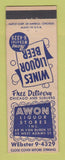 Matchbook Cover - Awon Liquor Stores Chicago IL