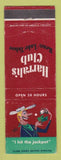 Matchbook Cover - Harrah's Club Reno NV Casino Lake Tahoe WORN