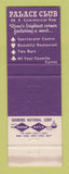 Matchbook Cover - Palace Club Casino Reno NV