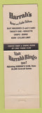 Matchbook Cover - Harrah's Club Reno NV Casino Lake Tahoe NV