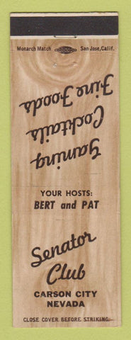 Matchbook Cover - Senator Club Casino Carson City NV
