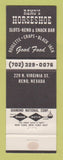 Matchbook Cover - Horseshoe Club Casino Reno NV WEAR